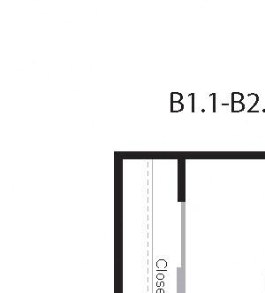 B1.1 - B2.1 Floor Plan B1.1 - B2.1, 2 Bed 1 Bath Floor Plan at 10th and G Apartments in San Diego, CA